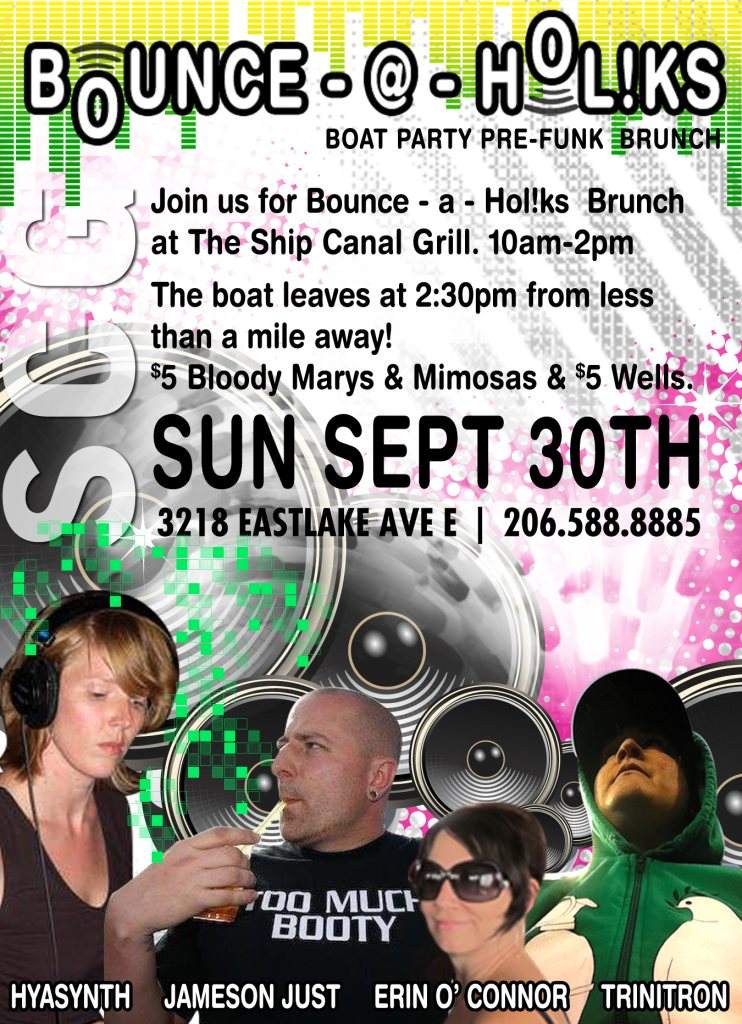 db Fest weekend! Bounce-A-Holiks Brunch Pre Funk for Alga-Rhythms db Fest Boat Party (un Offic - Página frontal