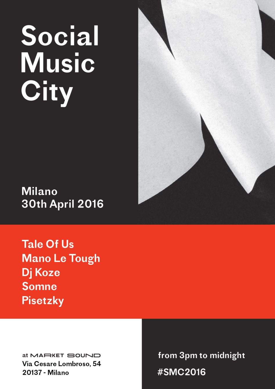 Social Music City - Milano with Tale Of Us, Mano Le Tough & Dj Koze - Página frontal