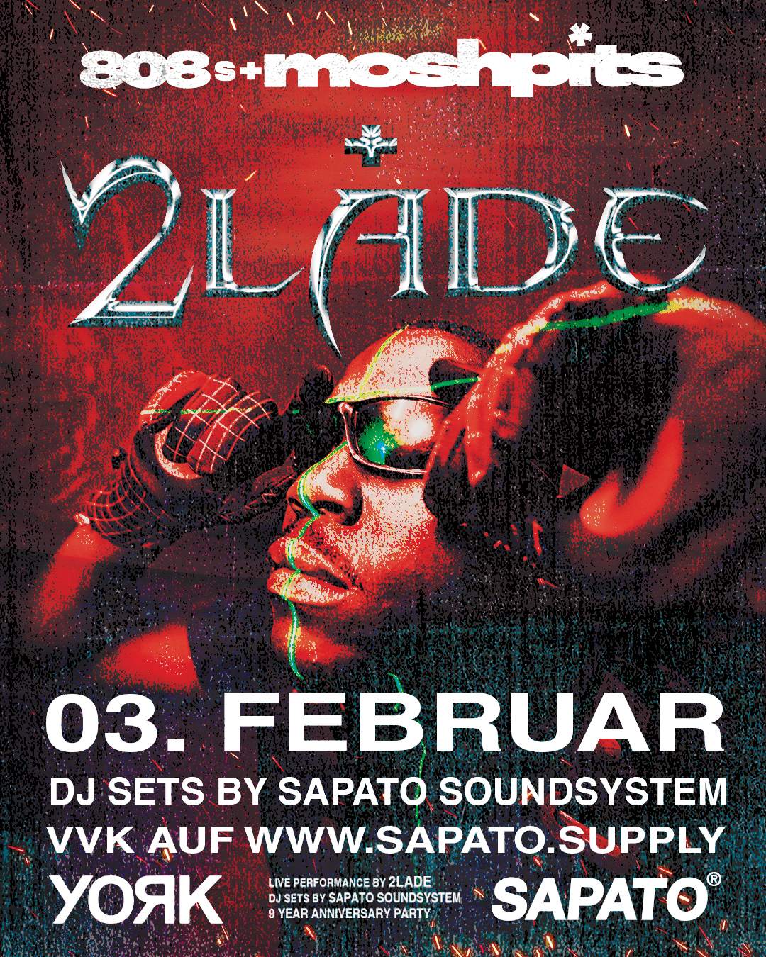 808s+moshpits w/2LADE at TBA - York Kassel, Kassel