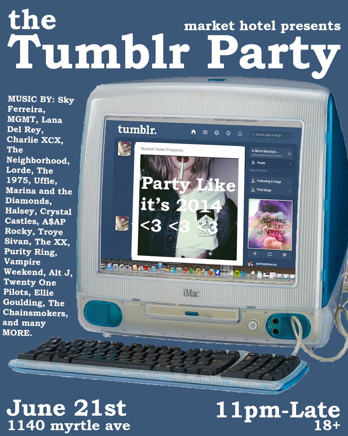 The Tumblr. Party em Market Hotel, New York City, image size:1200x1500