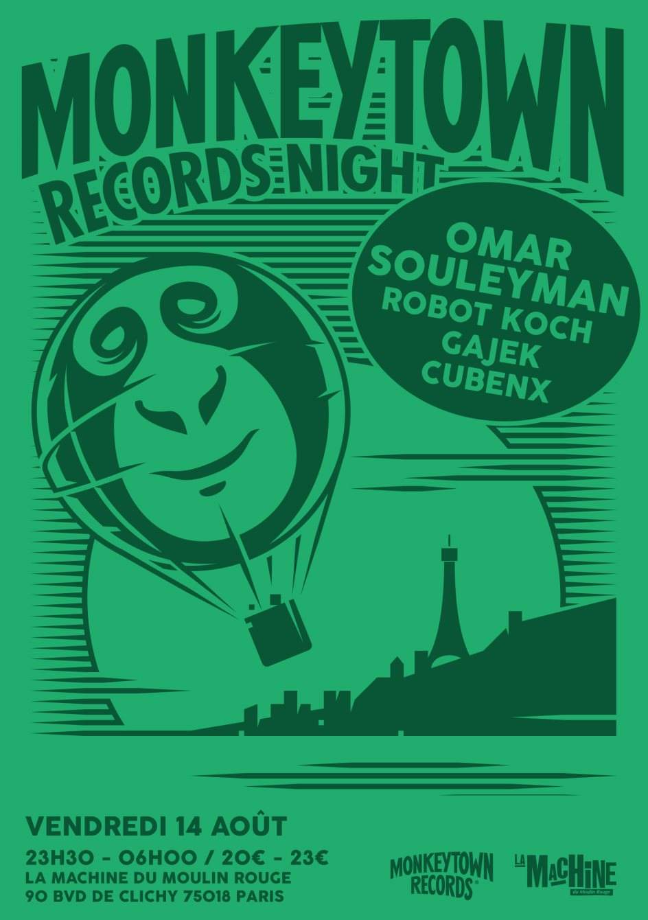 Monkeytown Records Night with Omar Souleyman, Robot Koch, Gajek & Cubenx - Página frontal