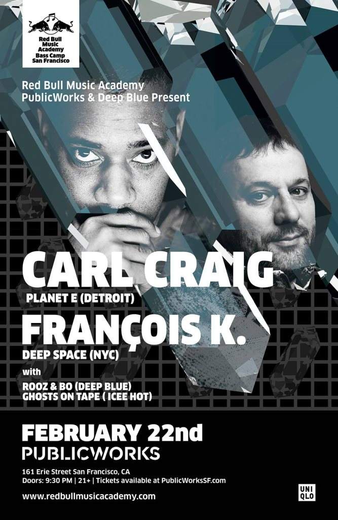 Rbma, Deepblue & PW present Carl Craig & Francois K - Flyer front