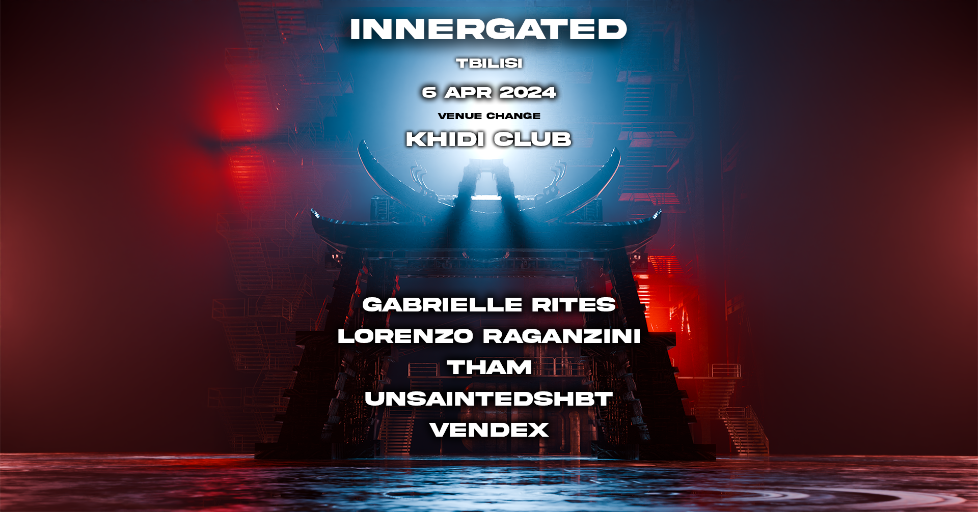 INNERGATED: Lorenzo Raganzini, Vendex, Tham, GABRIELLE RITES & UNSAINTEDSHBT - フライヤー表