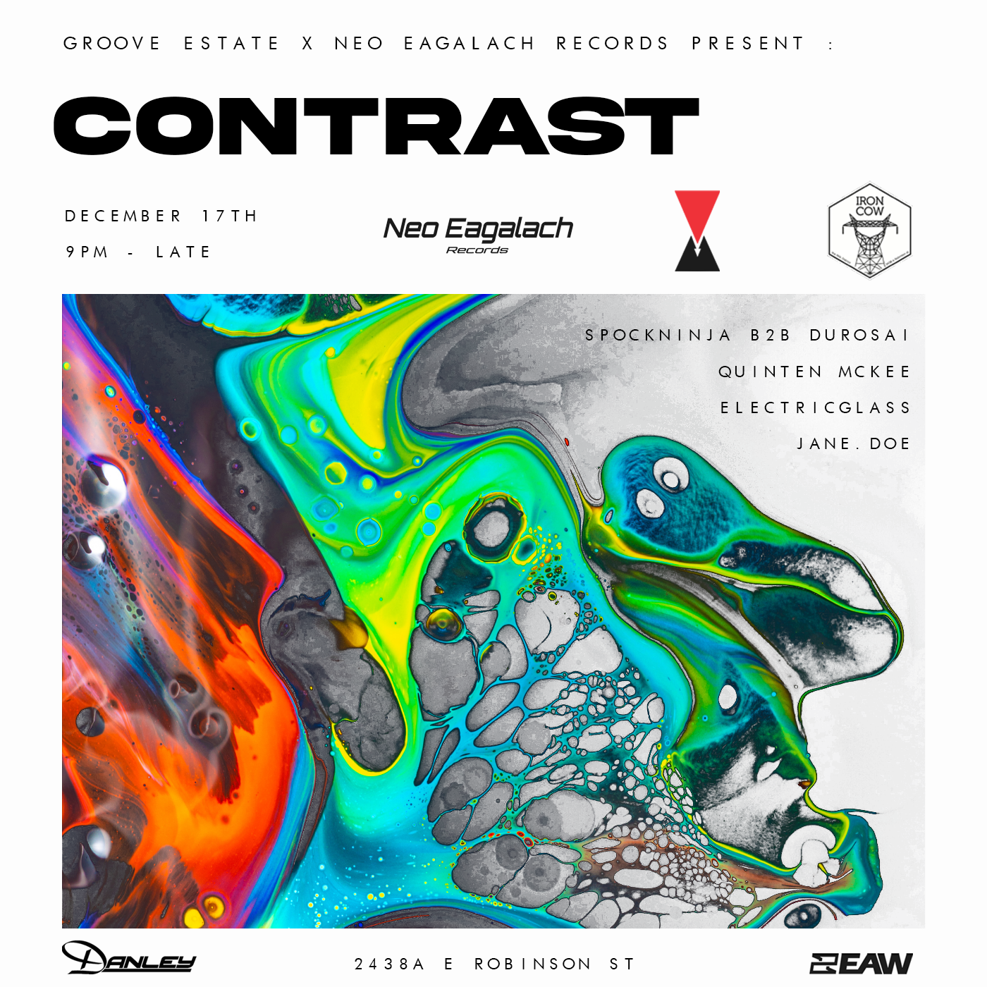 Groove Estate X Neo Eagalach Records present: CONTRAST - フライヤー表