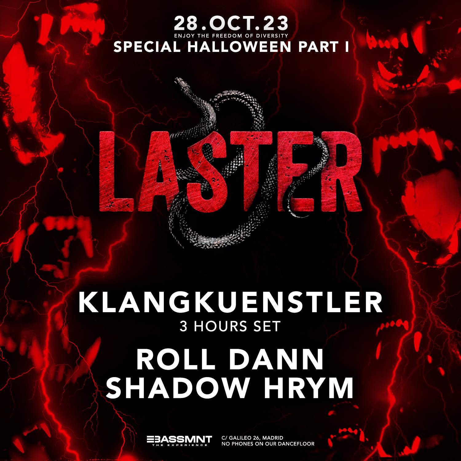 Laster Club special Halloween PART I [SOLD OUT] at The Bassement, Madrid