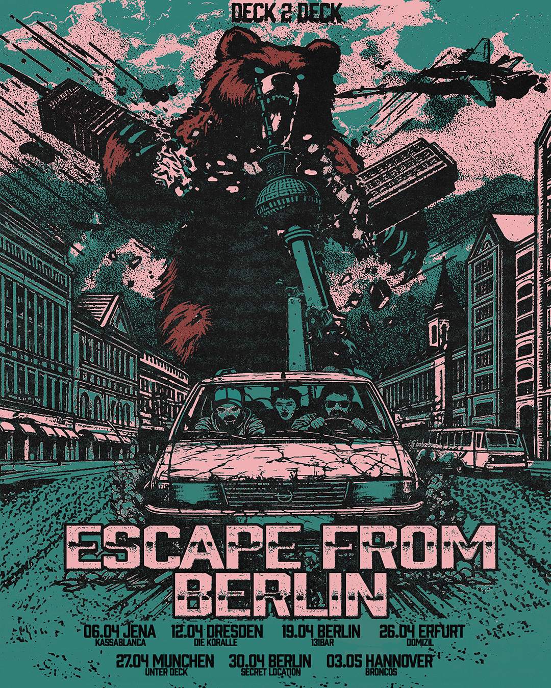 ESCAPE FROM BERLIN TOUR / 1905, Carl Hang, DJ Business, Wall Ra - Página frontal