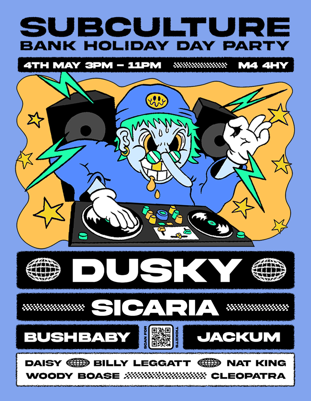 SubCulture Bank Holiday Day Party with Dusky, SICARIA, Bushbaby + more - フライヤー表