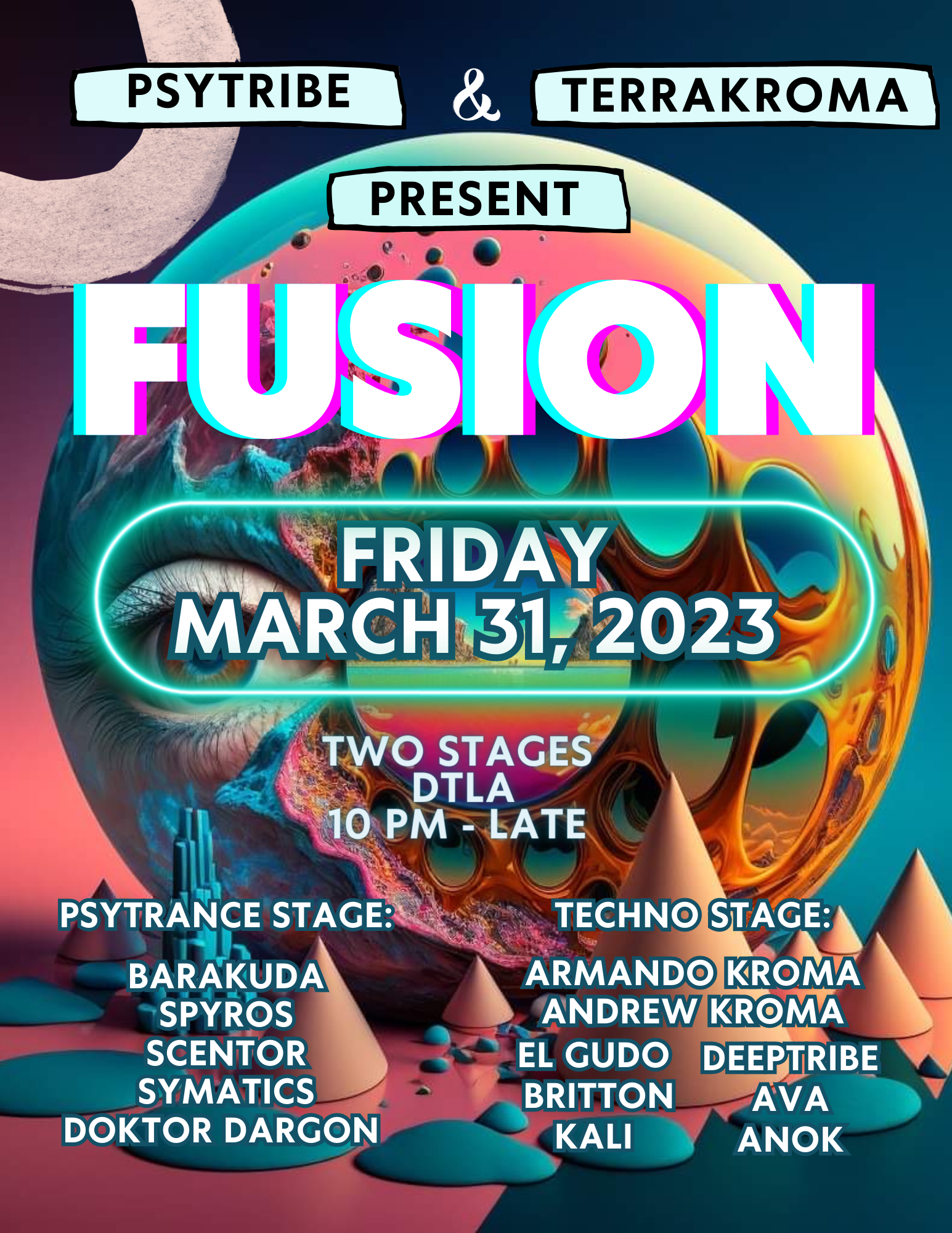 FUSION by PSYTRIBE & Terrakroma - フライヤー表