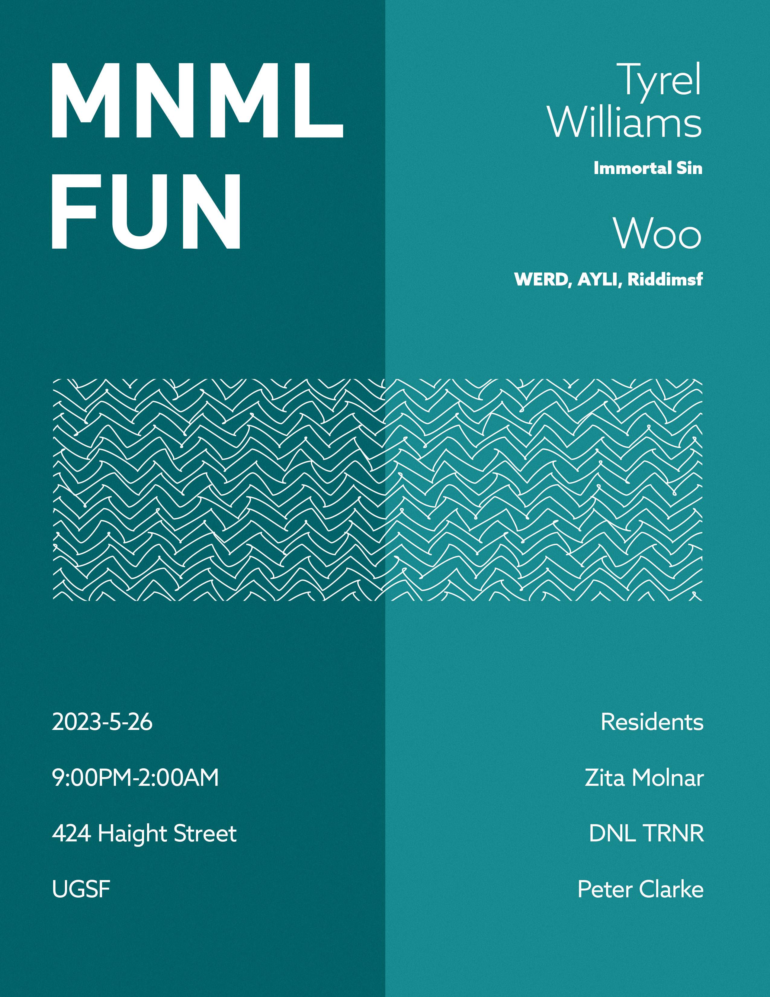 MNML:FUN with Tyrel Williams and Woo - Página frontal