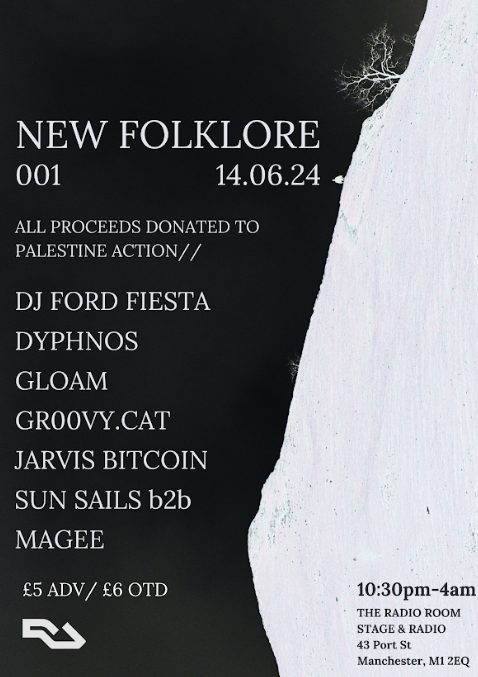 New Folklore 001 - Palestine Action Fundraiser - Página frontal