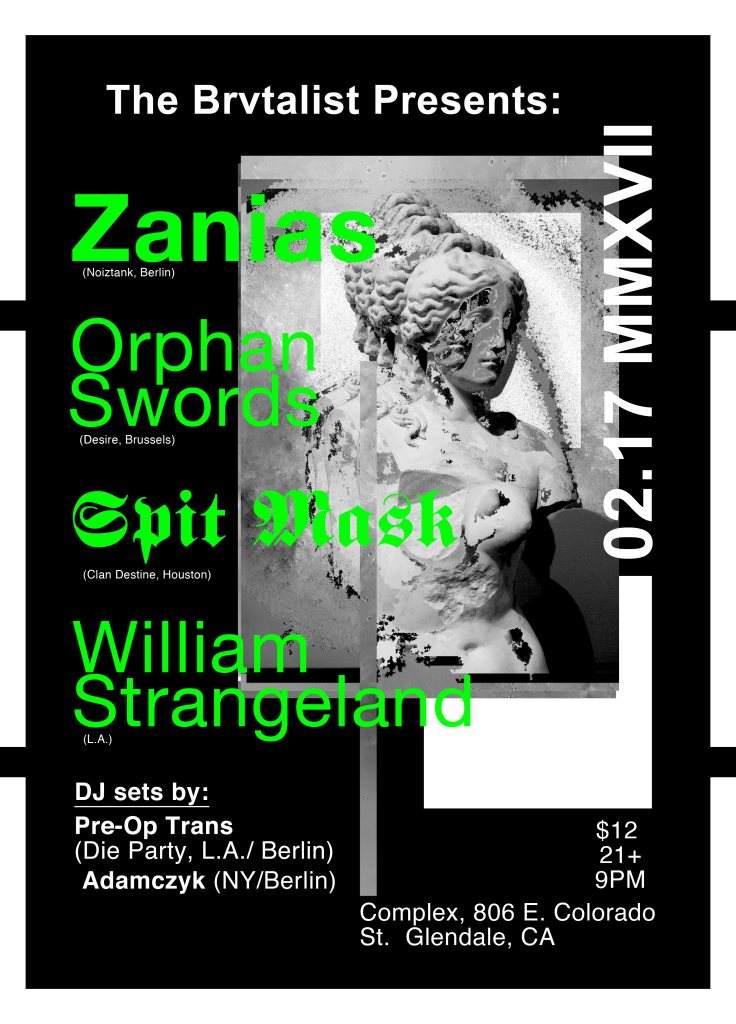 Zanias / Orphan Swords / Spit Mask / William Strangeland - Página frontal