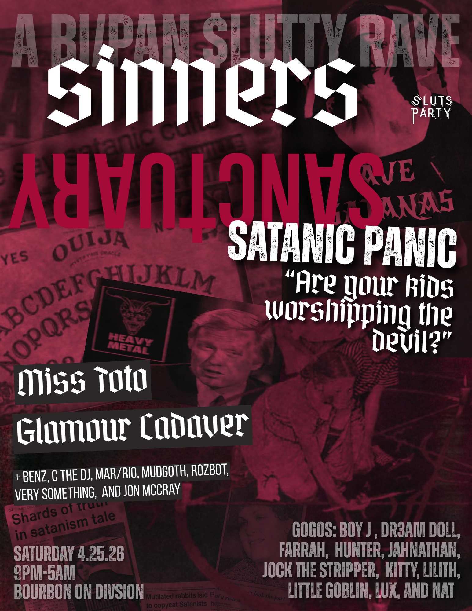 Sinners Sanctuary - Satanic Panic ( A Bi/Pansexual-Slutty Rave) at TBA ...