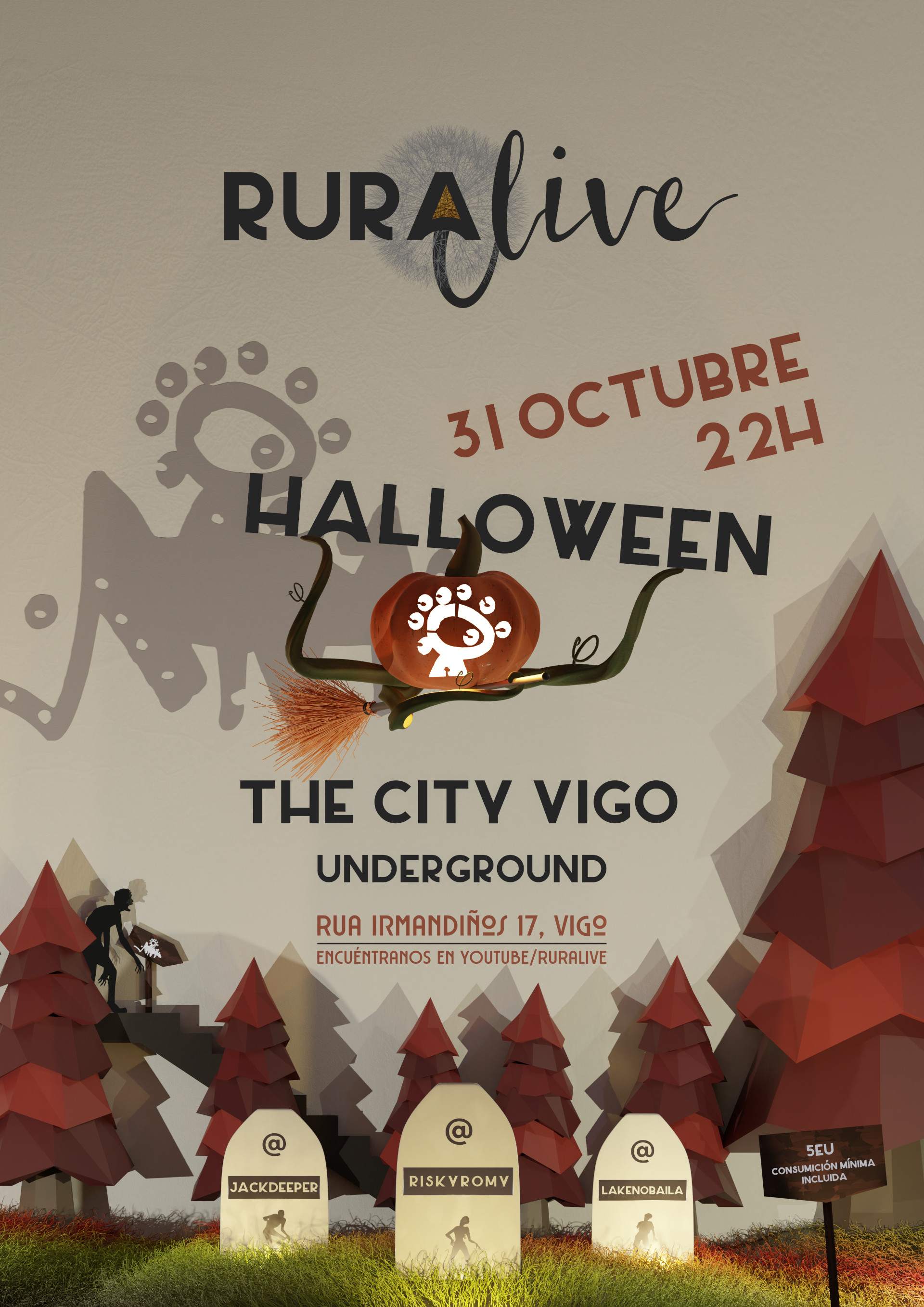 Ruralive The city Vigo Underground Halloween at TBA The city Vigo