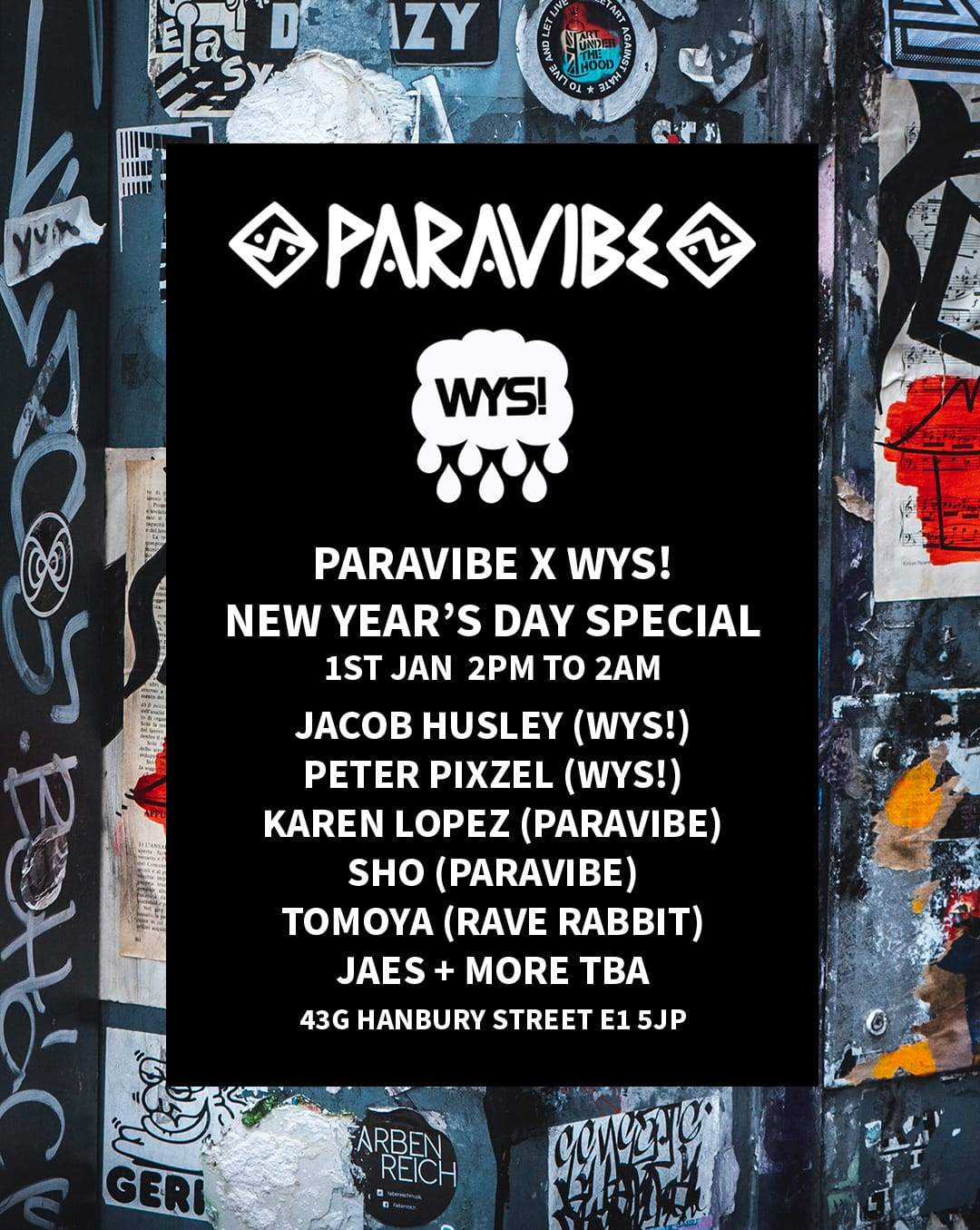 PARAVIBE X WetYourSelf! NYD Special 12 hour party - Página frontal