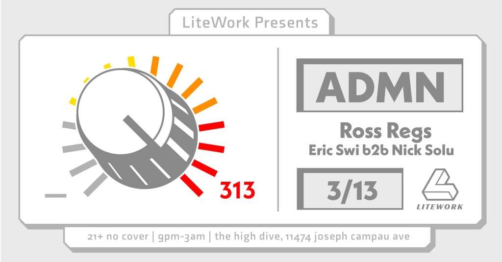 Litework presents: 313 Day with ADMN and Ross Regs - Página trasera