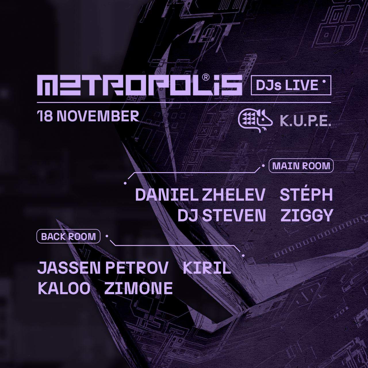 KUPE presents Metropolis DJs Live - Página frontal