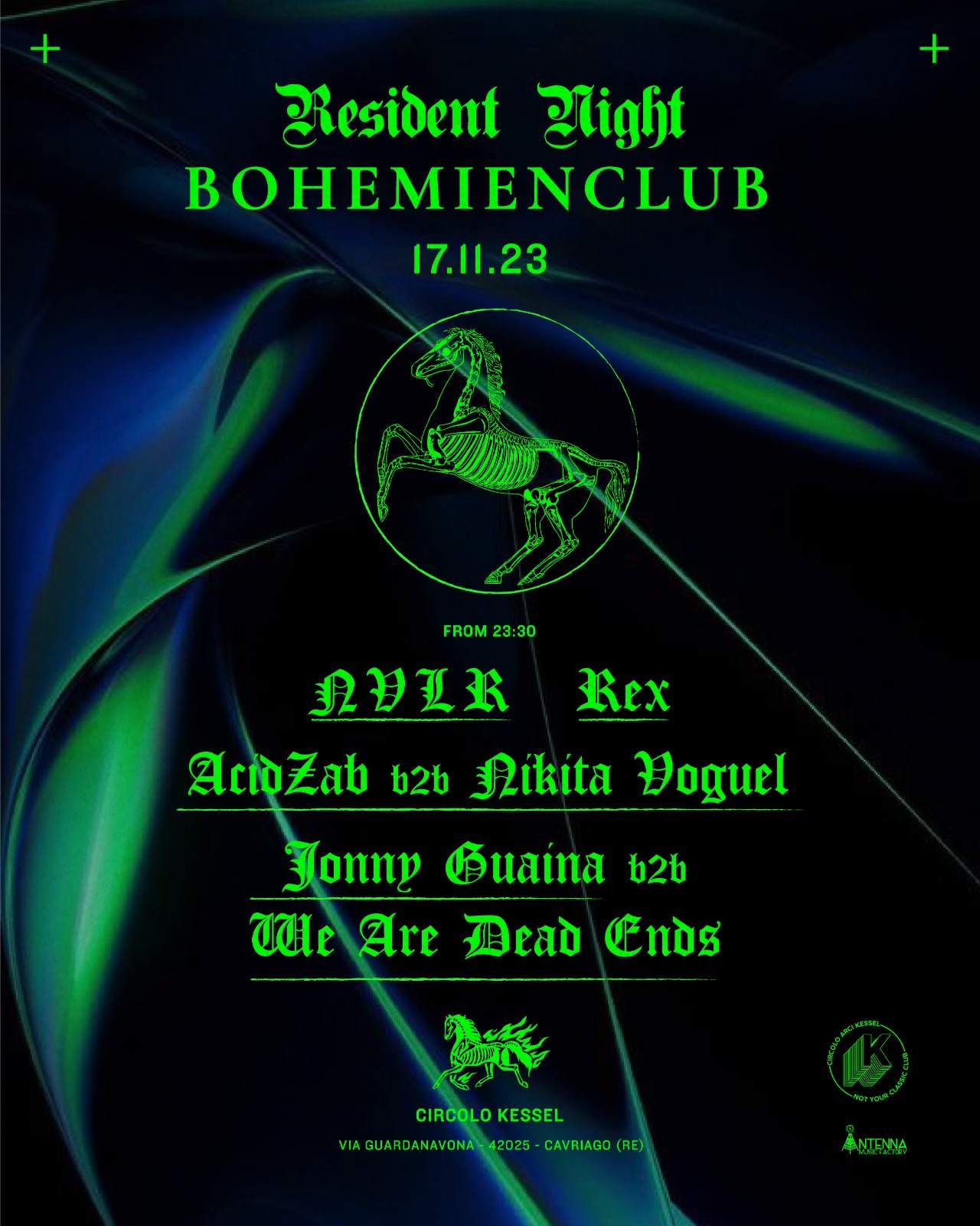 Bohemien Club - Special Resident Night Edition - フライヤー表