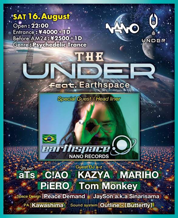 THE UNDER feat. Earthspace at Club Under, Osaka