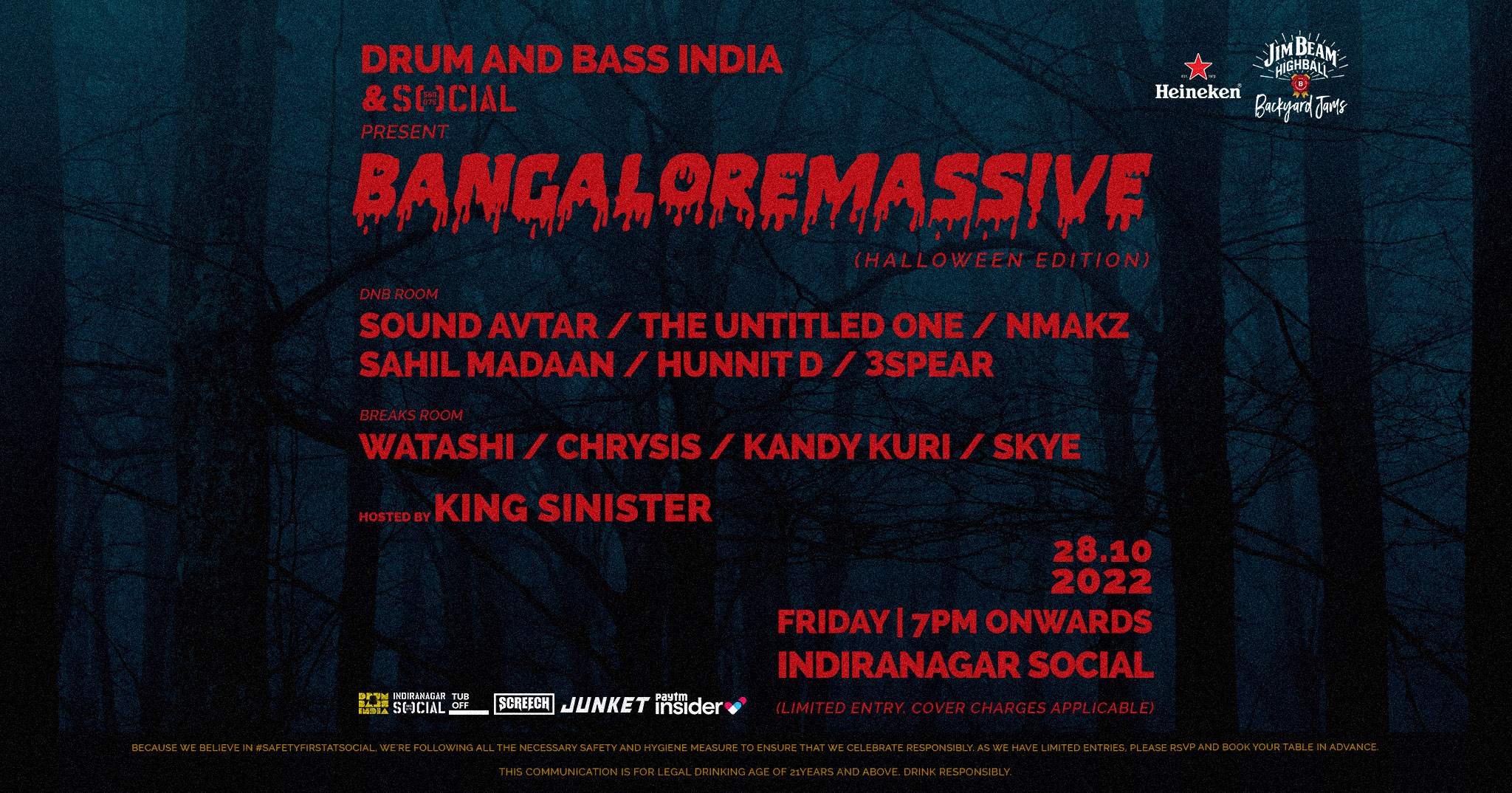 DnBIndia & Social present #BangaloreMassive009 [Halloween Edition] - 2 Stages / 10 DJs / 1 MC - Página frontal