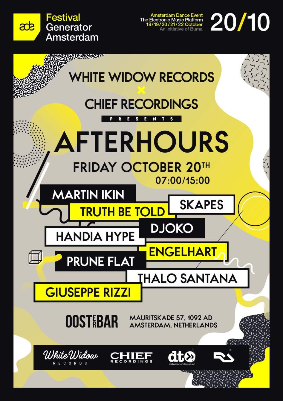 White Widow Records x Chief Recordings ADE Afterhours - Página frontal