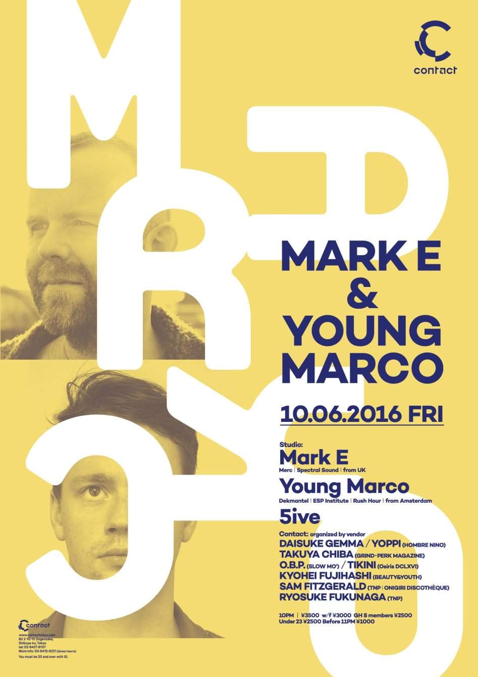 Mark E, Young Marco - フライヤー表
