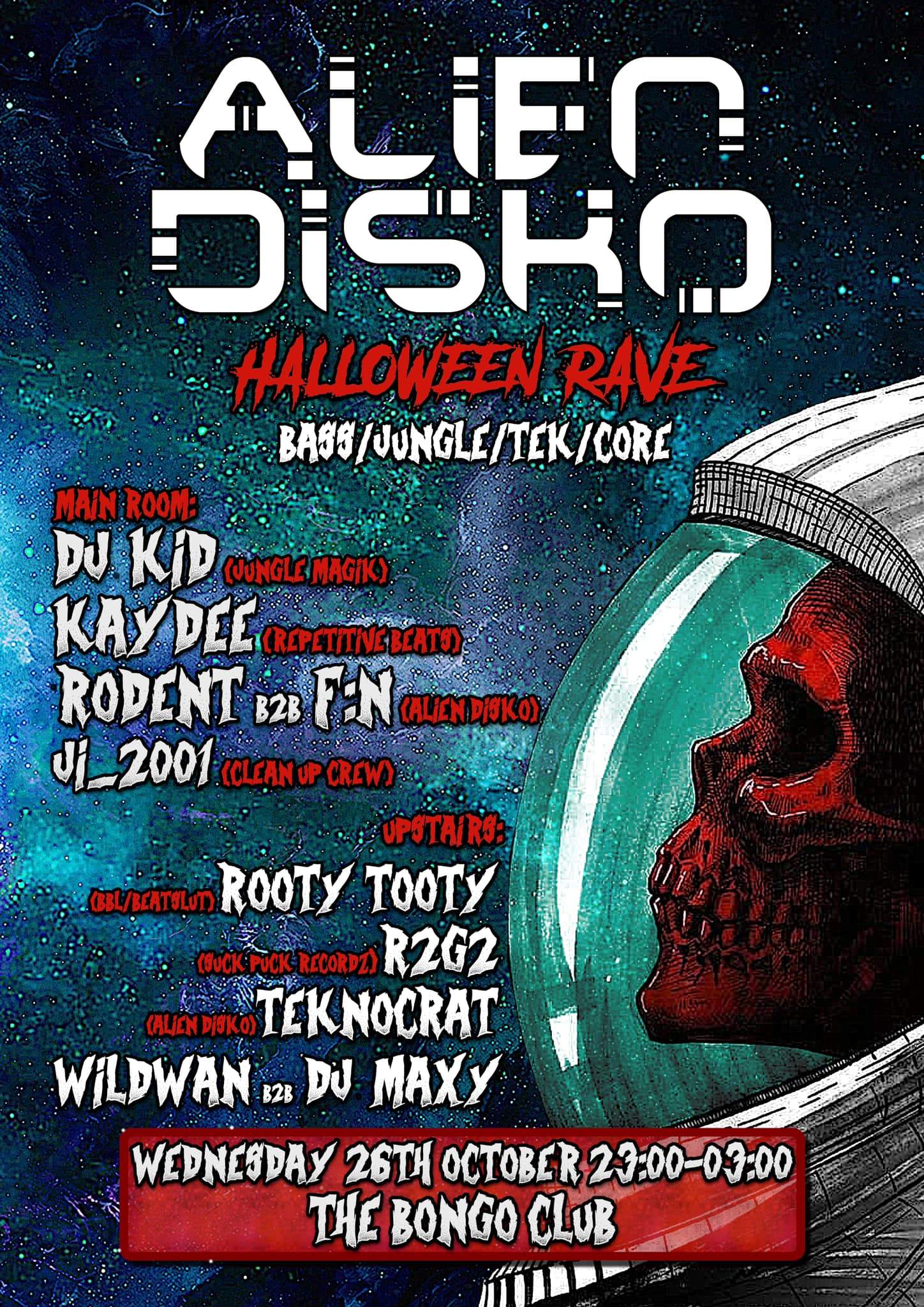 Alien Disko: Halloween Rave - フライヤー表