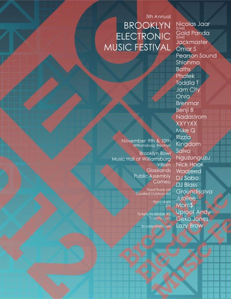 Brooklyn Electronic Music Festival - フライヤー表