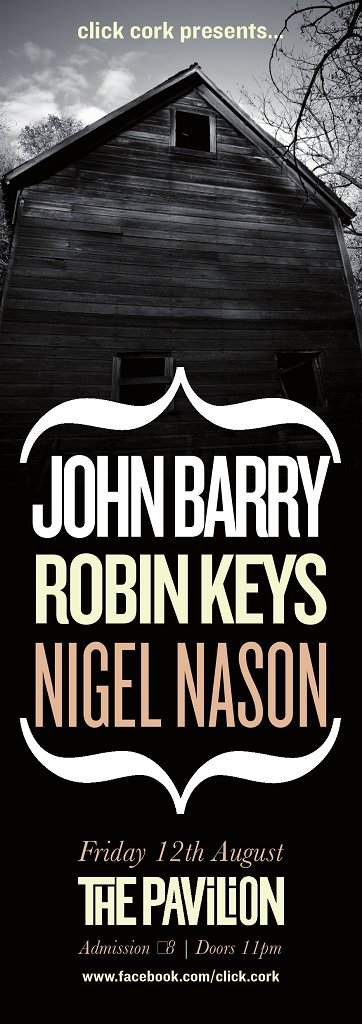 Click present John Barry, Robin Keys and Nigel Nason - Página frontal