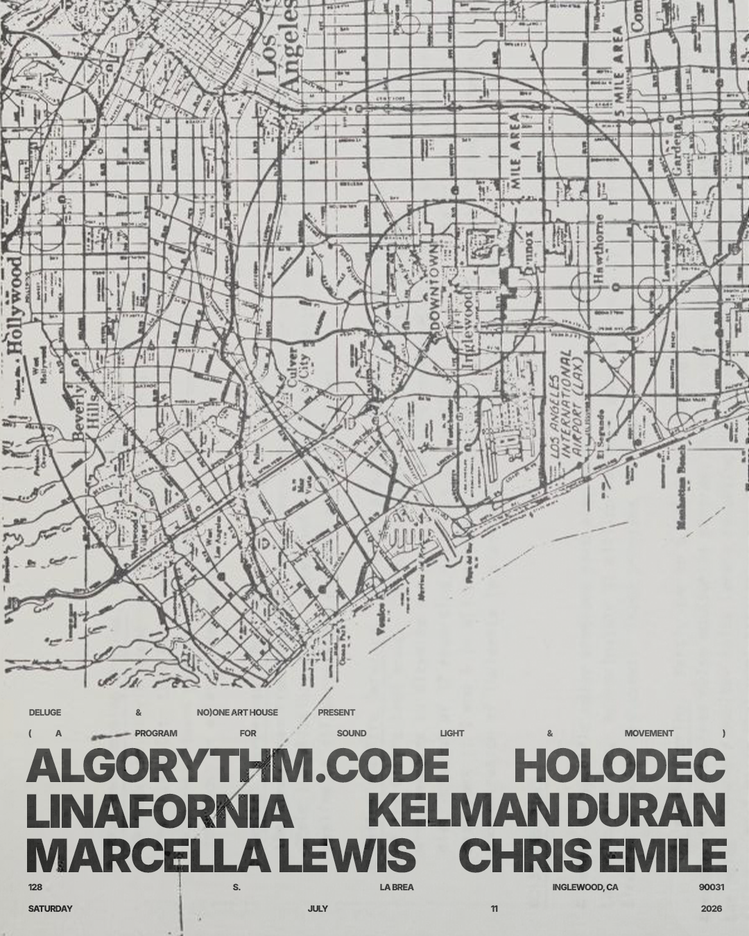Deluge & No)one. Art House present: A Program for Sound, Movement