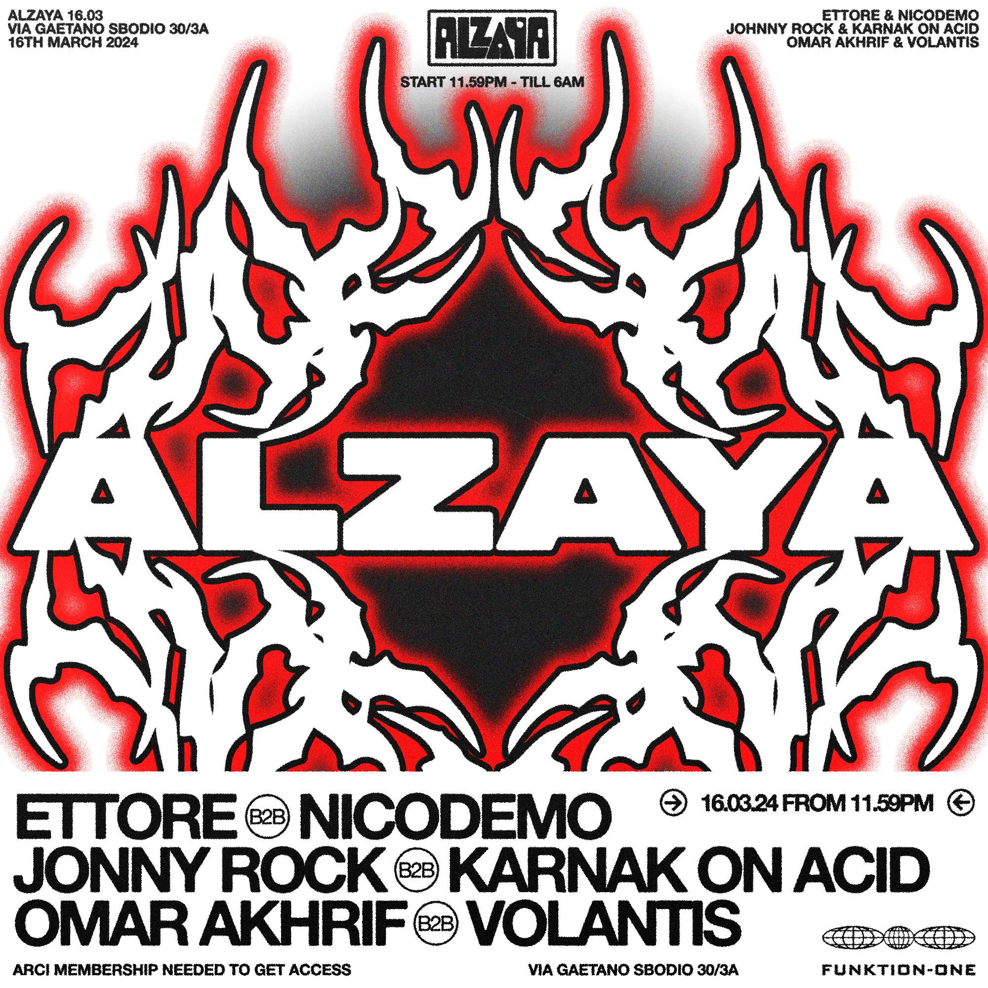 Alzaya & Karnak on Acid go to Opal - フライヤー表