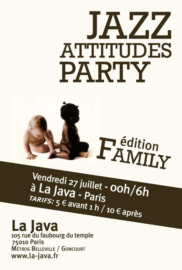 Jazz Attitudes Party – Édition « Family » - Página frontal