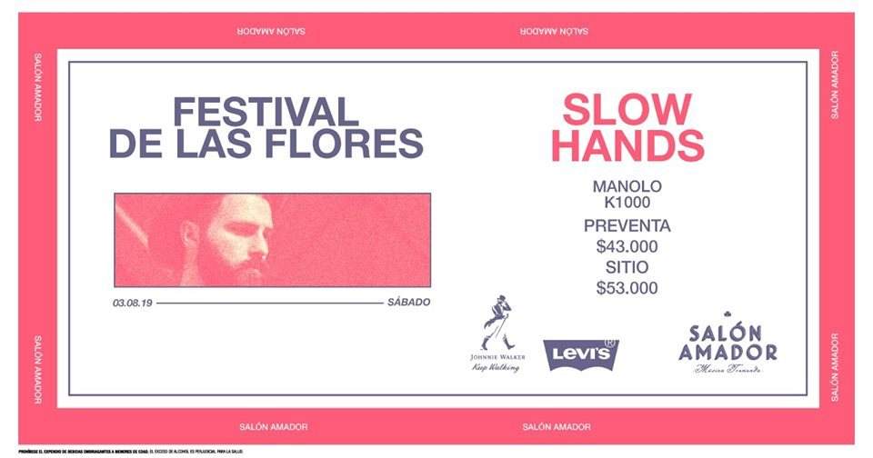 Slow Hands en Salón Amador (Agosto 3) - Página frontal