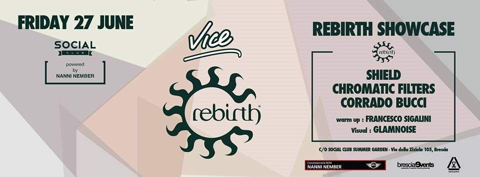 Vice. Pres. Rebirth Showcase with Shield, Corrado Bucci & Chromatic Filters  - フライヤー表