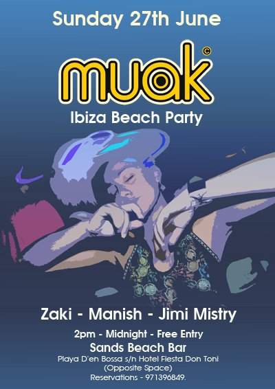 Muak - Ibiza Beach Party - Página frontal