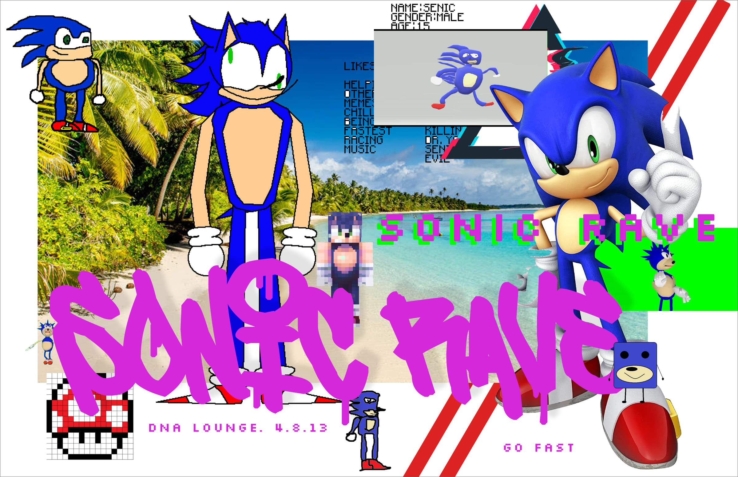 SONIC RAVE - Flyer front 