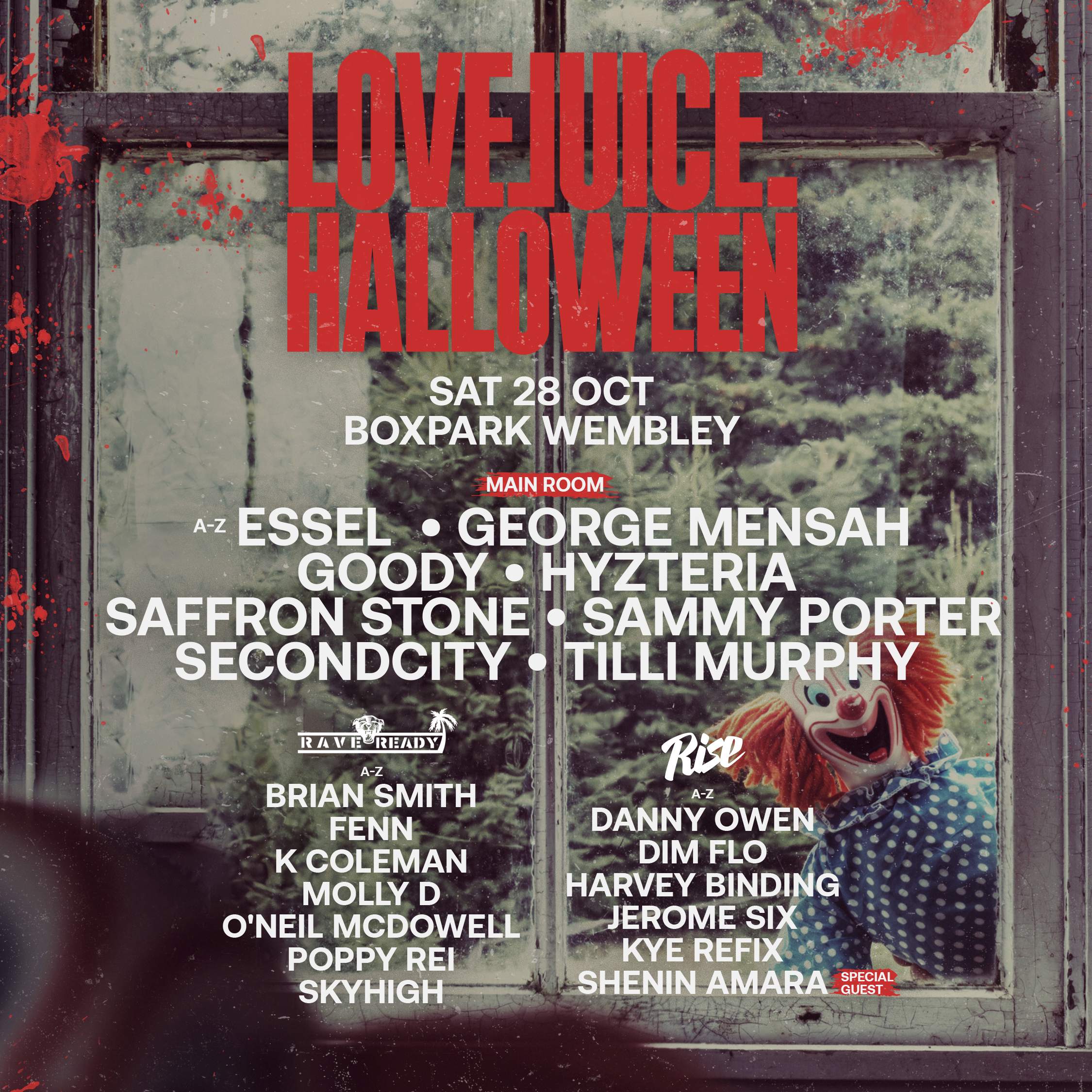 LoveJuice Halloween at Boxpark Wembley - フライヤー表