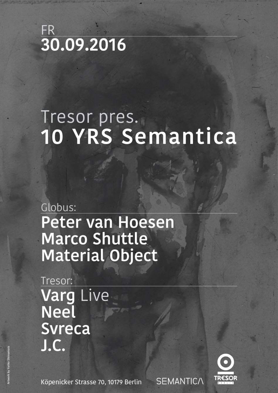 Tresor Pres. 10 YRS Semantica - フライヤー表