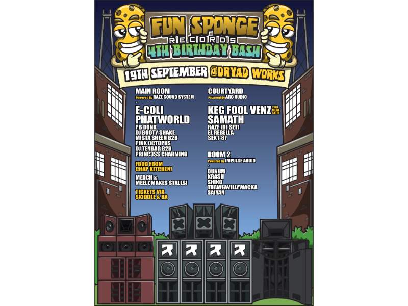 Fun Sponge Records 4th Birthday Bash at Dryad Works, Sheffield