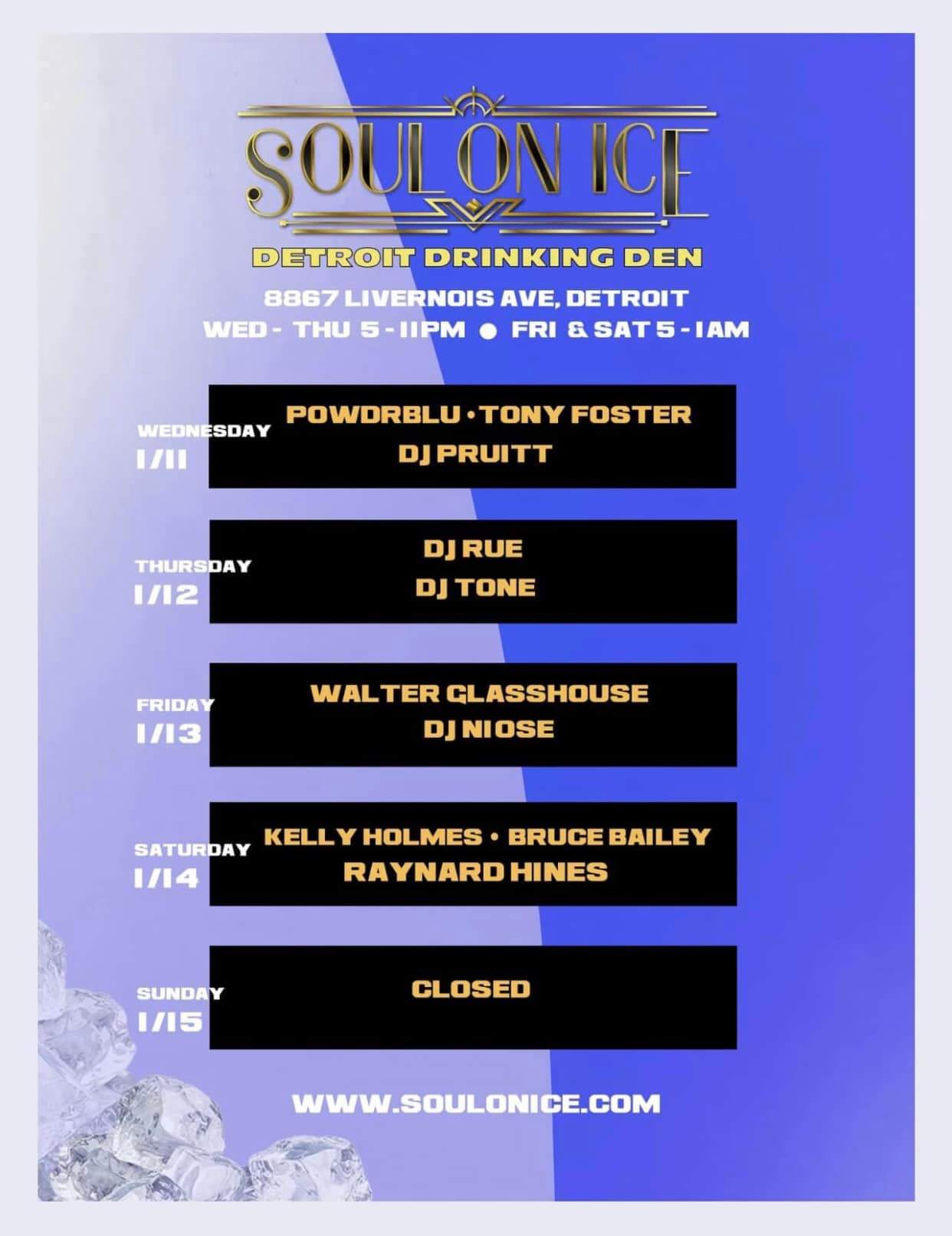 Soul on Ice at Soul on Ice, Detroit