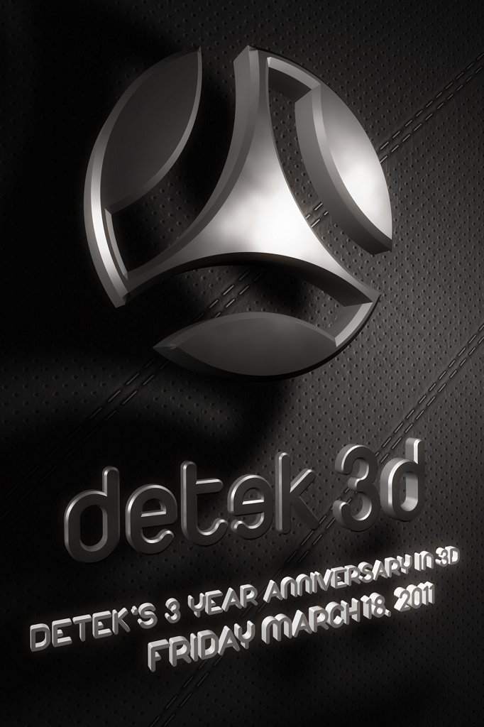Detek 3d - Detek's 3 Year Anniversary In 3d - Página frontal