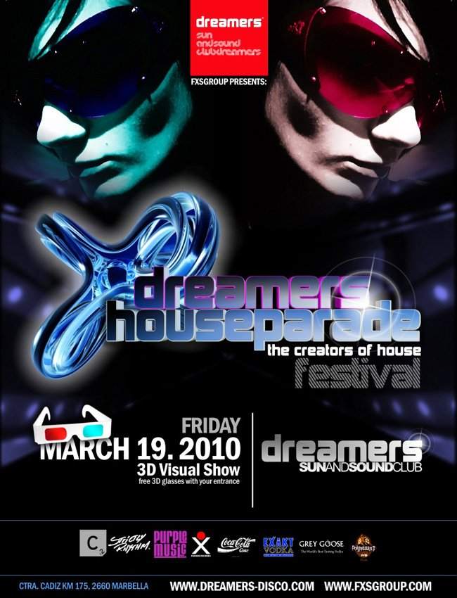 Dreamers House Parade (3d)festival - フライヤー表