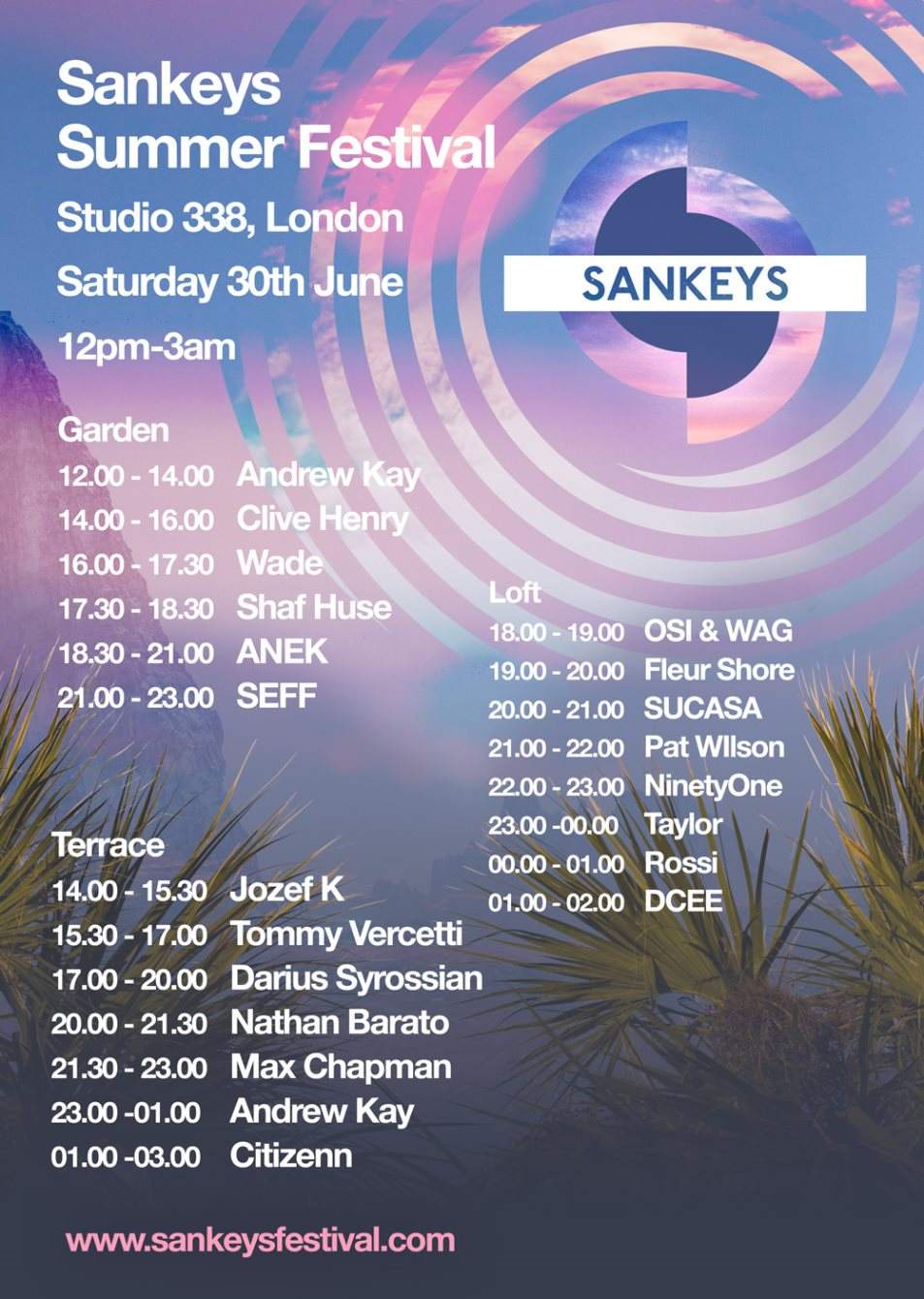 Sankeys - UK Summer Festival - Página frontal