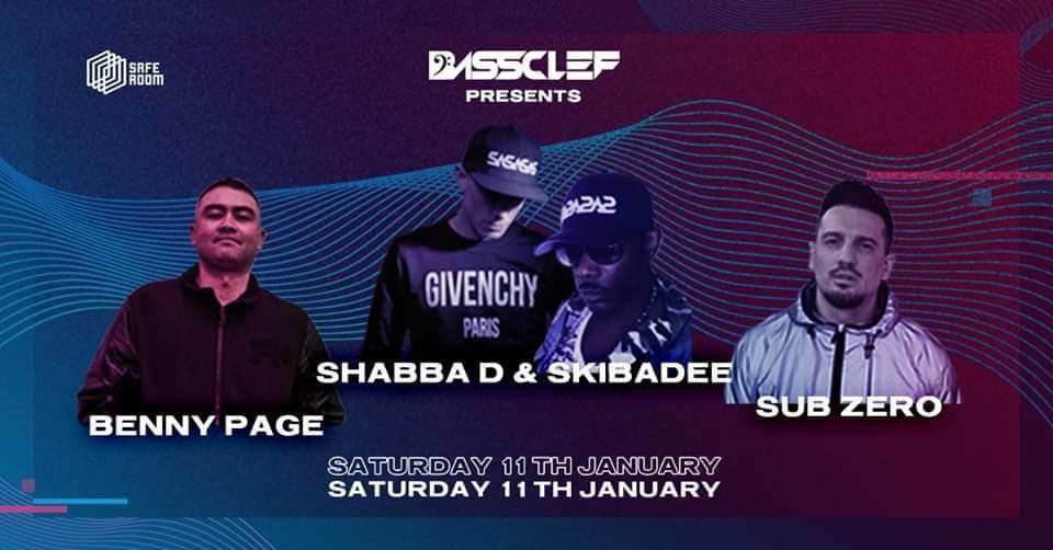 BassClef feat. Shabba D & Skibadee, Sub Zero & Benny Page - フライヤー表