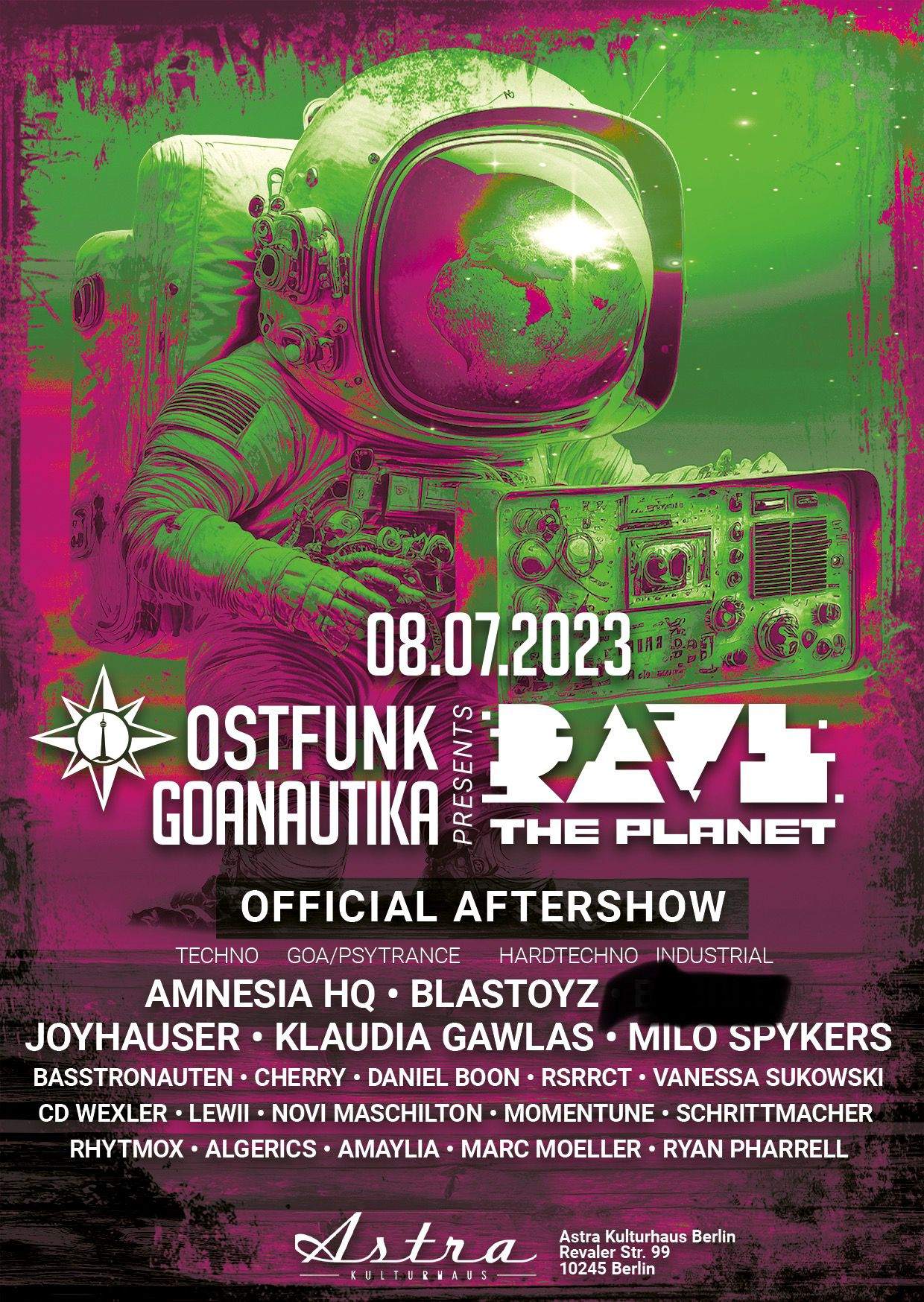Rave The Planet Official After Show Party Ostfunk/ Goanautika - フライヤー表