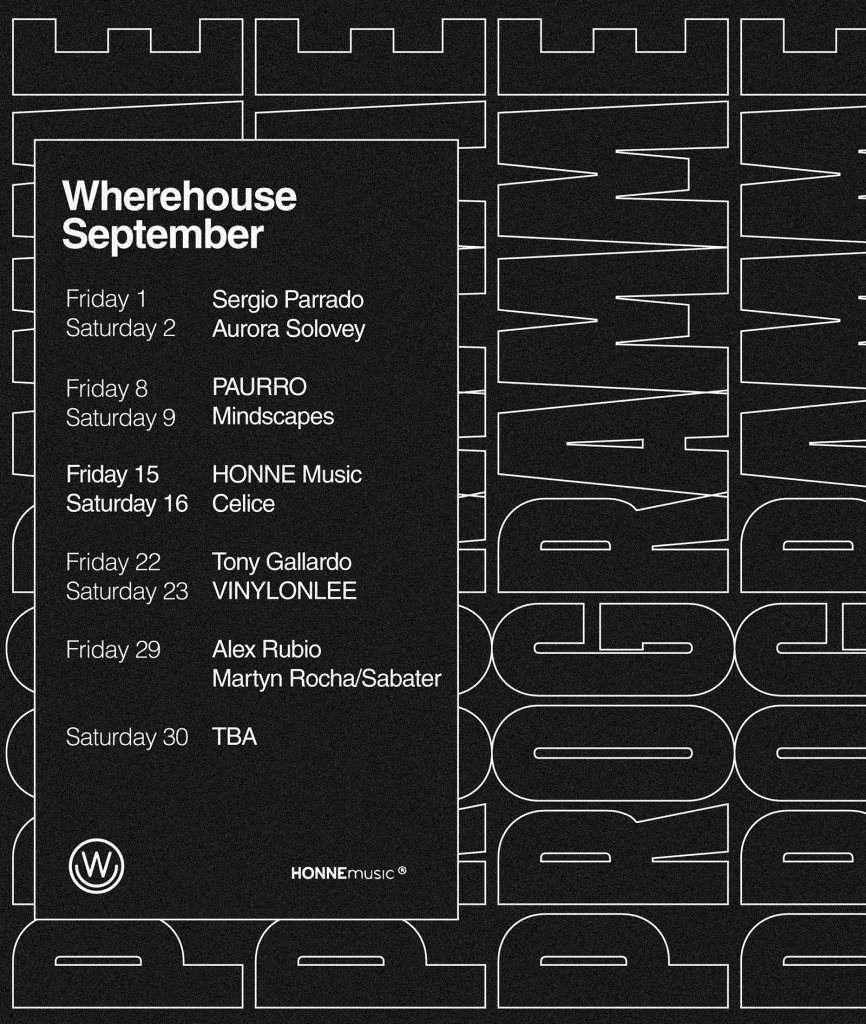 WhereHouse September Programme - フライヤー裏