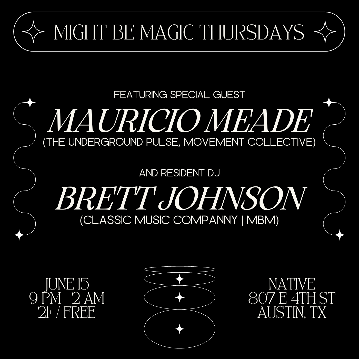 MBM Thursdays Feat. Mauricio Meade (The Underground Pulse, Movement Collective) + Brett Johnson - Página trasera