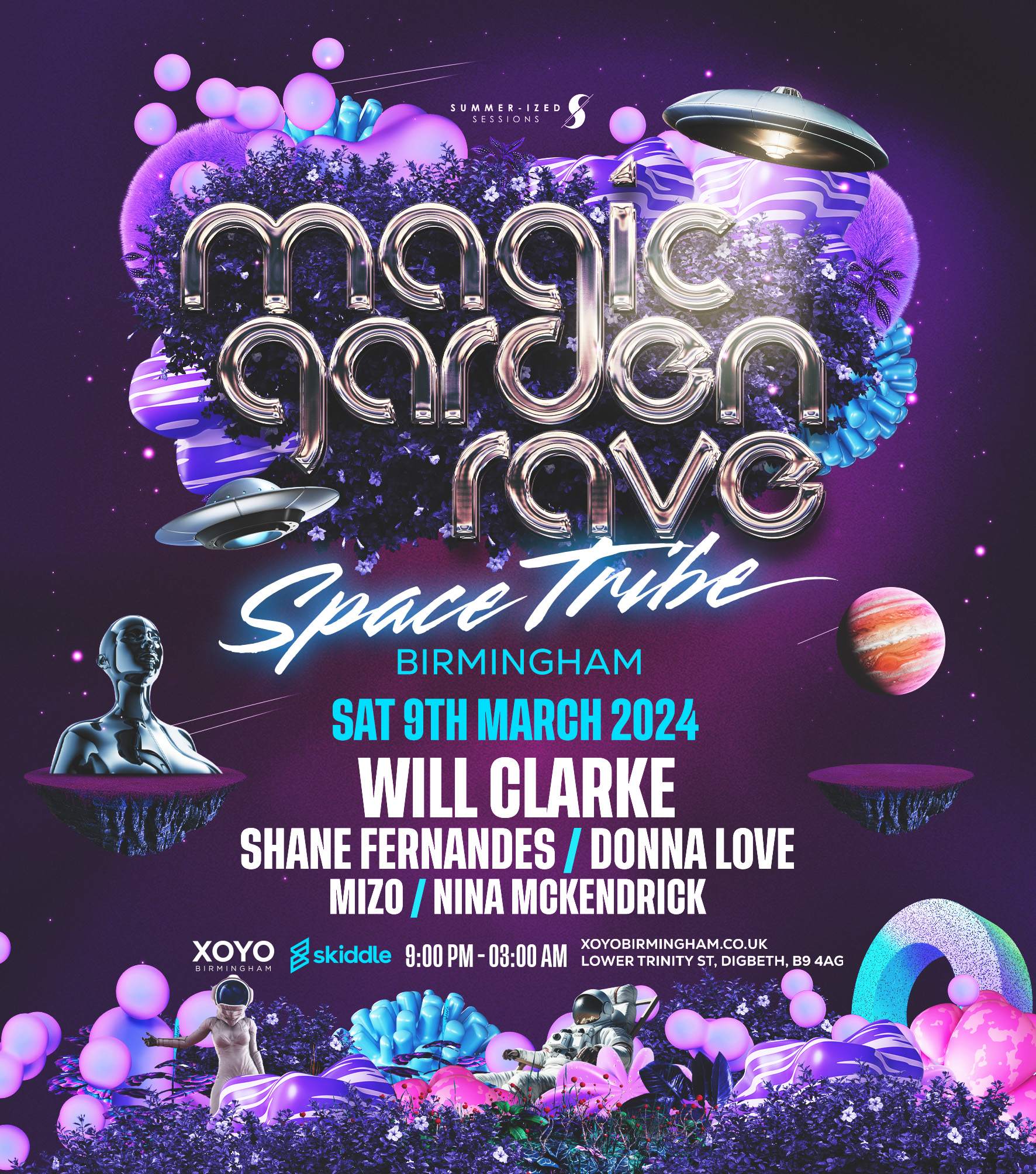 Magic Garden Rave - Space Tribe - フライヤー表