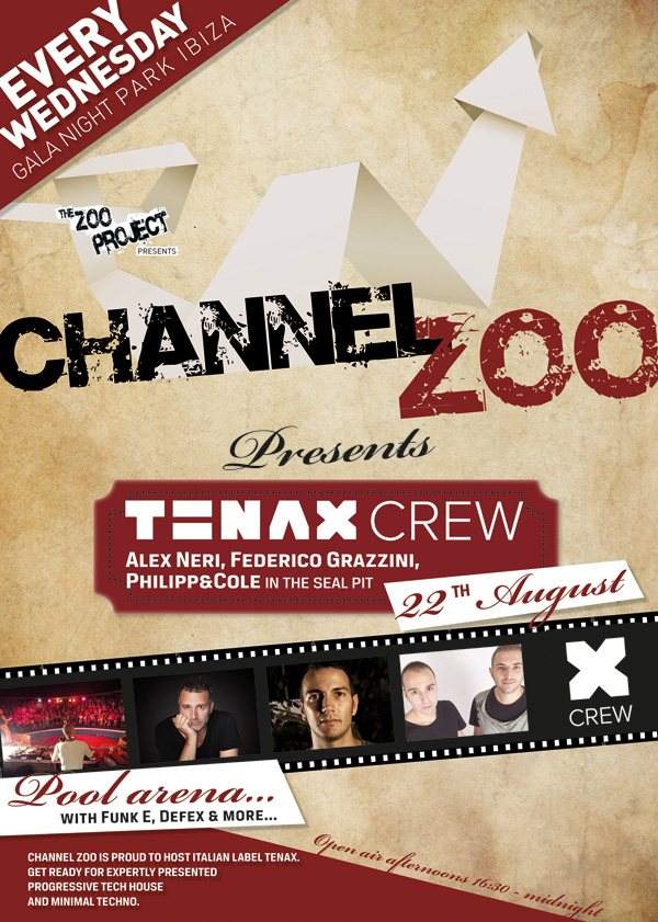 Channel Zoo present Tenax - フライヤー表