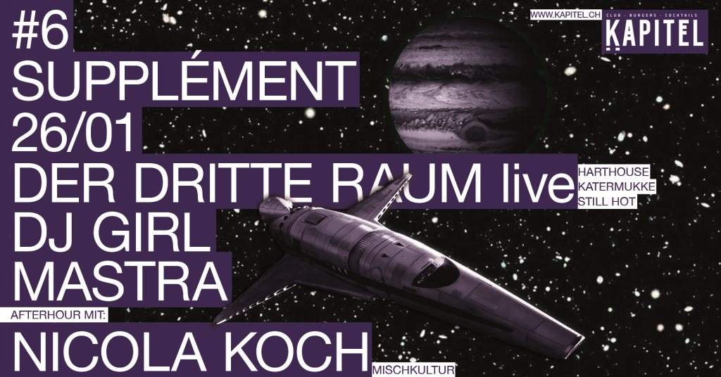 Supplément - Der Dritte Raum Live, Mastra, Girl, Nicola Koch - フライヤー表