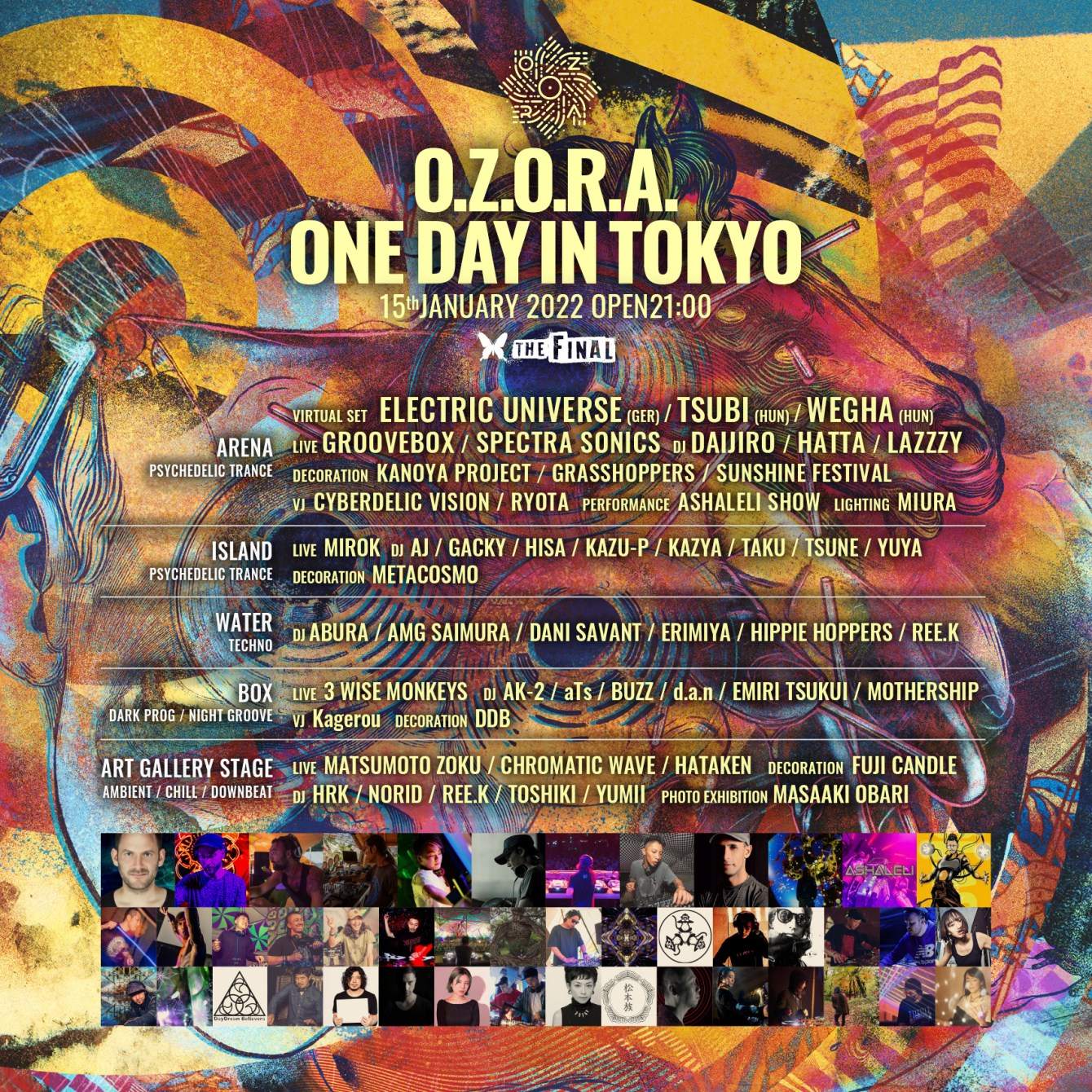 O.Z.O.R.A. One Day in Tokyo 2022 - フライヤー裏